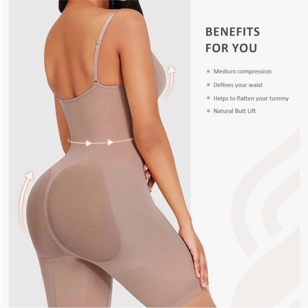 Seamless Brown Shapewear Bodysuit - Picture 11 of 16